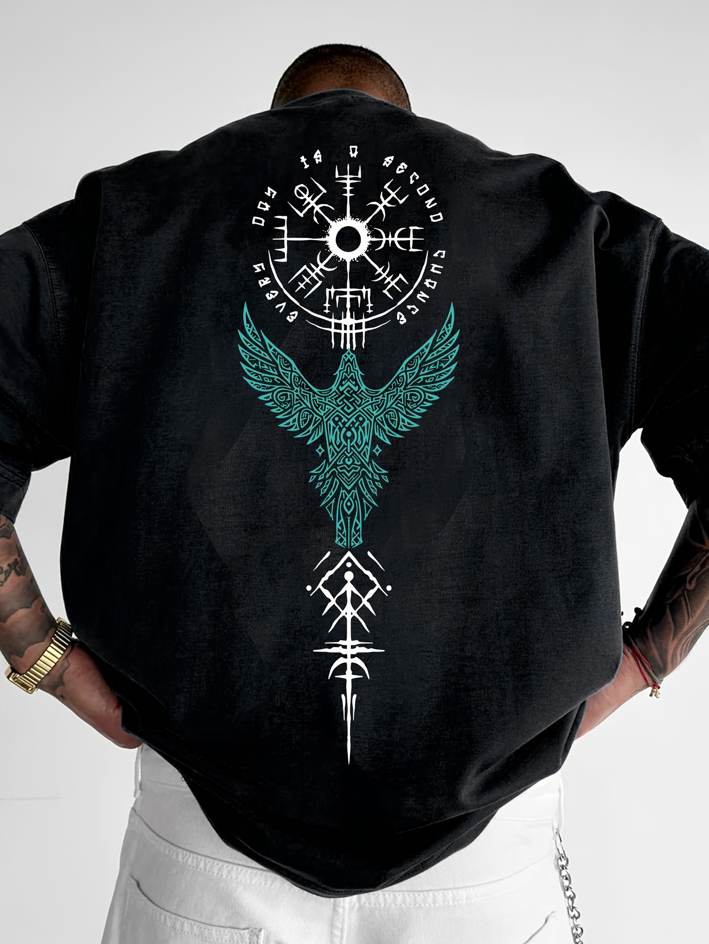 Summer Viking Clothing - Norse Viking Raven and Rune Print