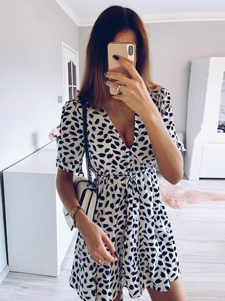 Zara Summer Clothing For Women - White Sand Spot Mini Summer Women
