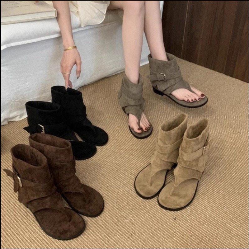 Summer Clothing Modest - 2025Spring Clip Toe Flats Sandals Summer