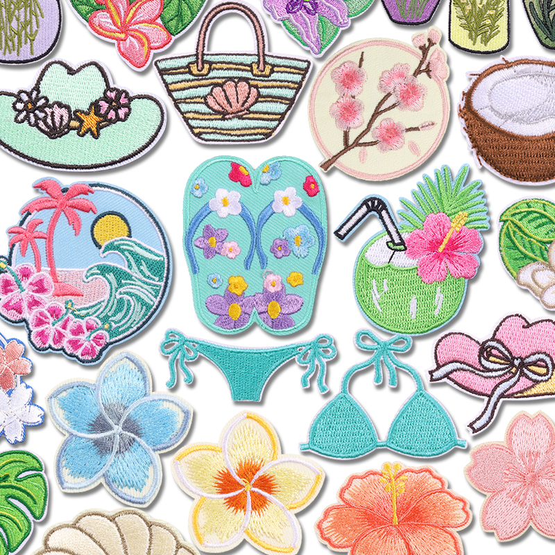 Summer Clothing Pictures - 2026 Cartoon Summer Tropical style Embroidered