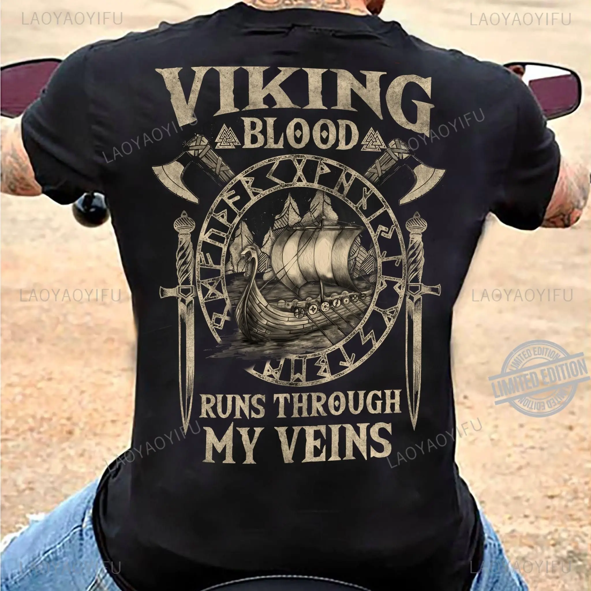 Summer Viking Clothing - Viking Blood High Quality 100% Cotton