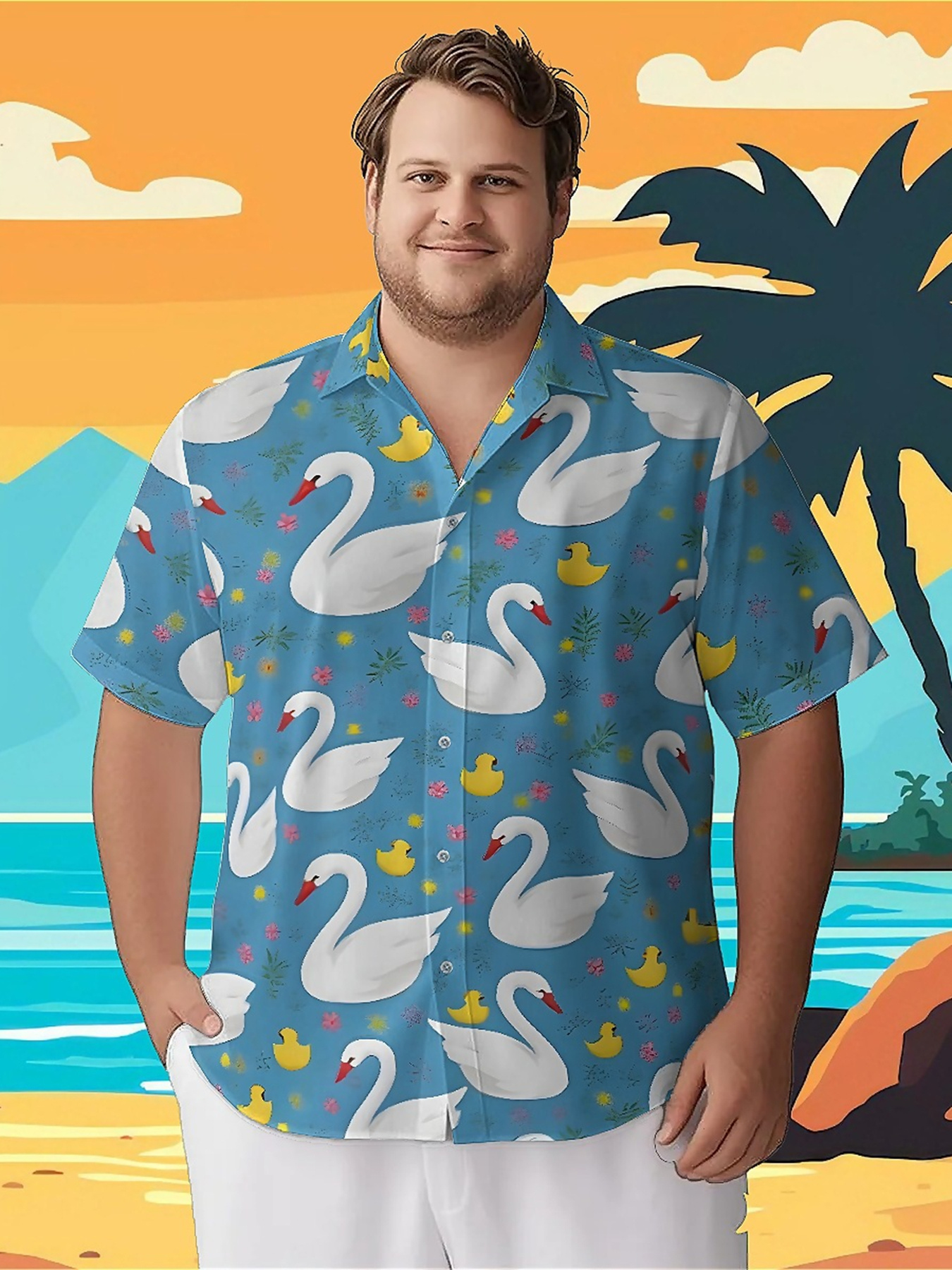Men's Plus Size Hawaiian Shirt - đánh giá và giá Beach Shirt Hawaiian