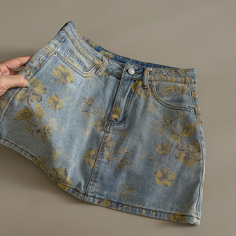 Elegant Women Denim Skirt Yell - đánh giá và giá Soft Summer Yellow Clothing