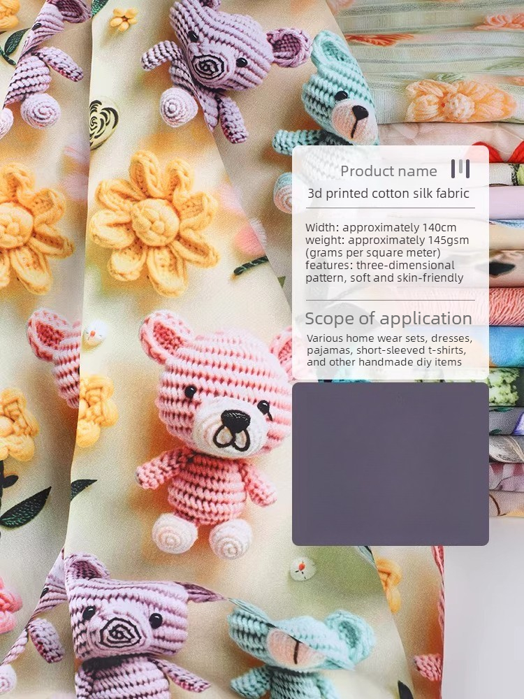 3D Printed Flower Rayon Fabric - đánh giá và giá Soft Summer Yellow Clothing