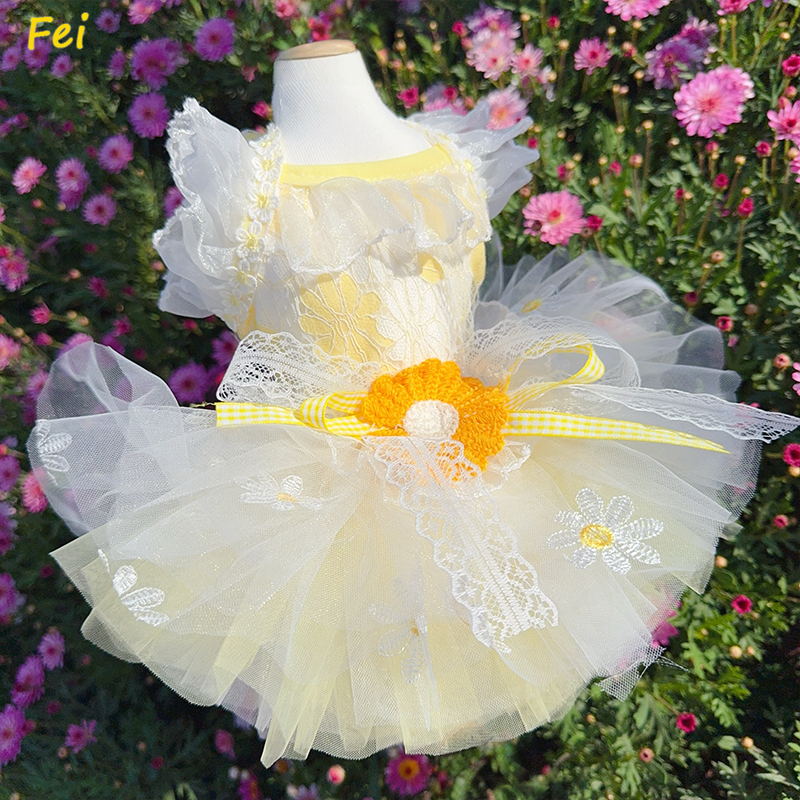 Summer Yellow Daisy Flower Pet - đánh giá và giá Soft Summer Yellow Clothing
