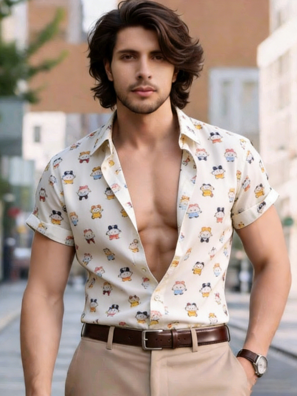 Mens Fashion Retro Short Sleev - đánh giá và giá Summer Vacation Clothing Men