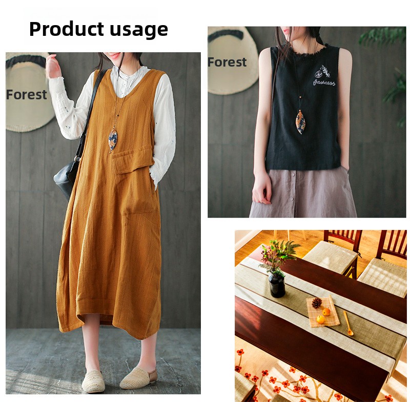 Plain Cotton Linen Fabric Soft - đánh giá và giá Soft Summer Yellow Clothing