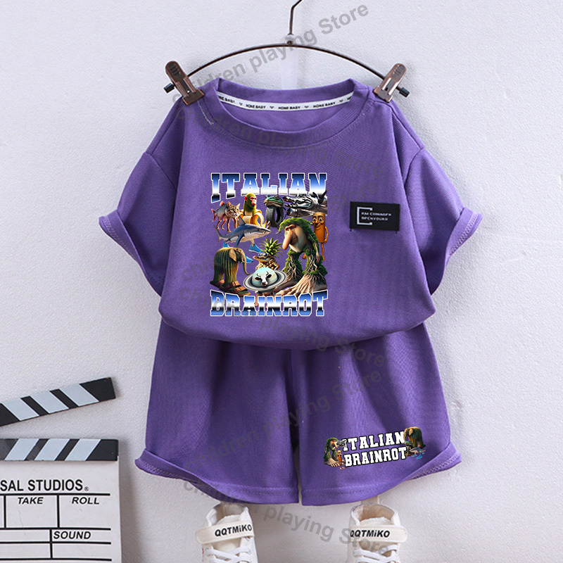Italian Brainrot Children Hot  - đánh giá và giá Summer Clothing For Baby Boy