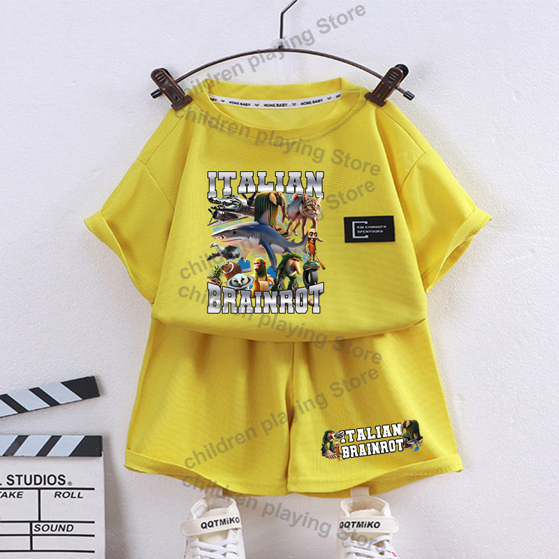Italian Brainrot Children Hot  - đánh giá và giá Summer Clothing For Baby Boy