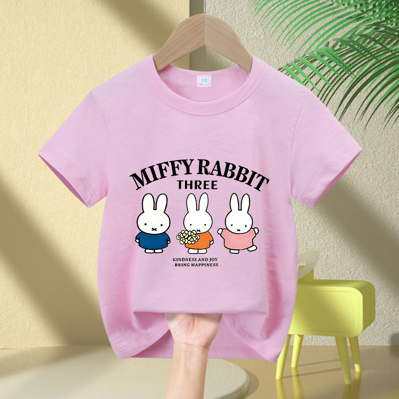 Cartoon Miffy Bunny T-Shirt Gi - đánh giá và giá Summer Clothing Baby