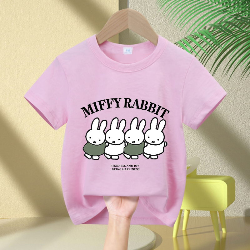 Cartoon Miffy Bunny T-Shirt Gi - đánh giá và giá Summer Clothing Baby