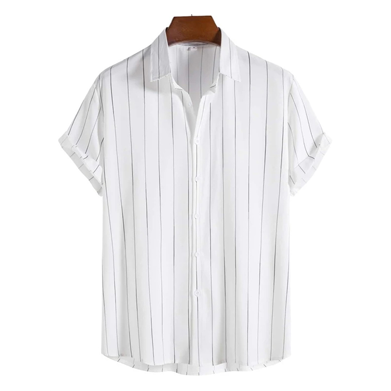Men's Striped Casual Shirt Min - đánh giá và giá Summer Vacation Clothing Men