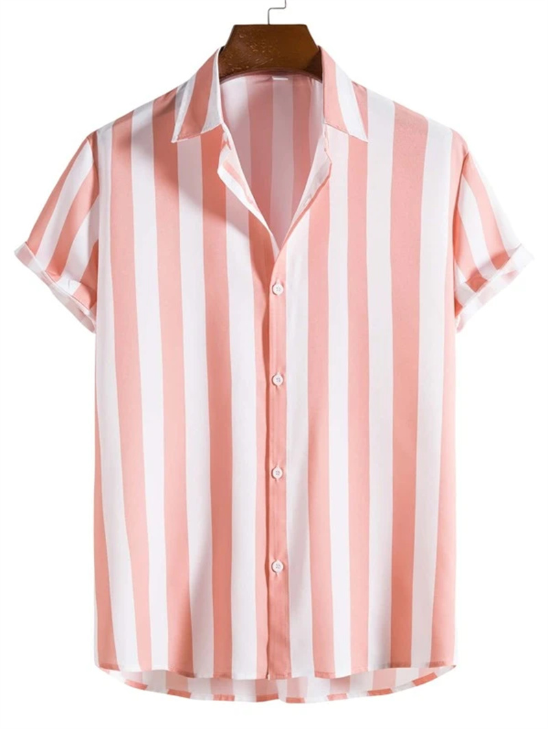 Men's Striped Casual Shirt Min - đánh giá và giá Summer Vacation Clothing Men