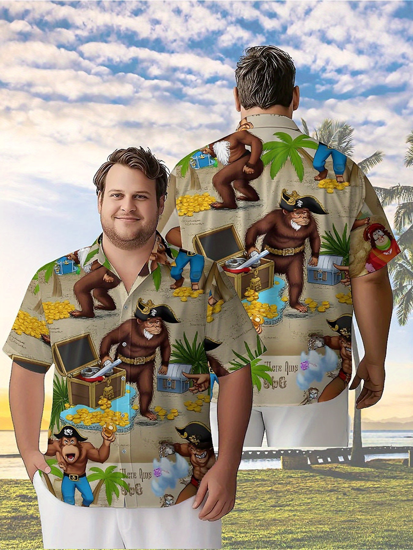 Men's Plus Size Hawaiian Shirt - đánh giá và giá Beach Shirt Hawaiian