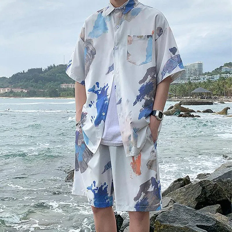 Men's Hawaiian Ice Silk Printe - đánh giá và giá Beach Shirt Hawaiian