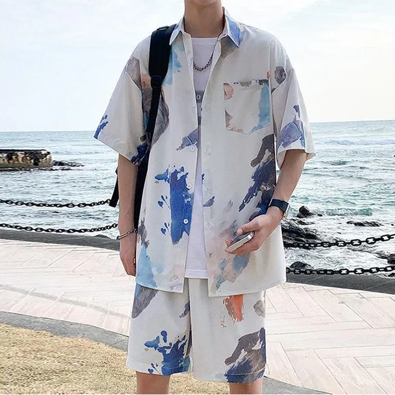 Men's Hawaiian Ice Silk Printe - đánh giá và giá Beach Shirt Hawaiian