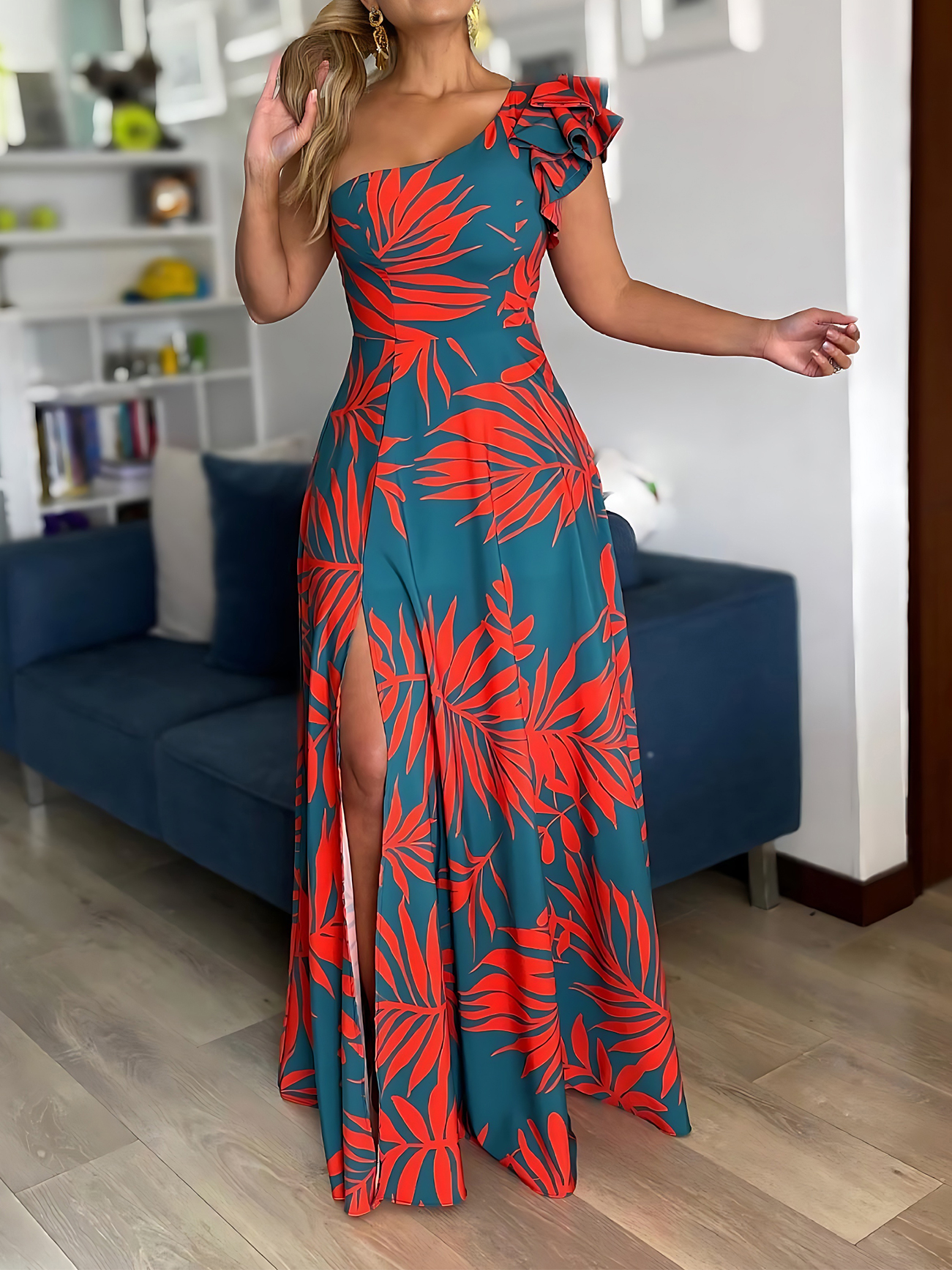 One Shoulder Tropical Print Ma - đánh giá và giá Zara Summer Clothing For Women