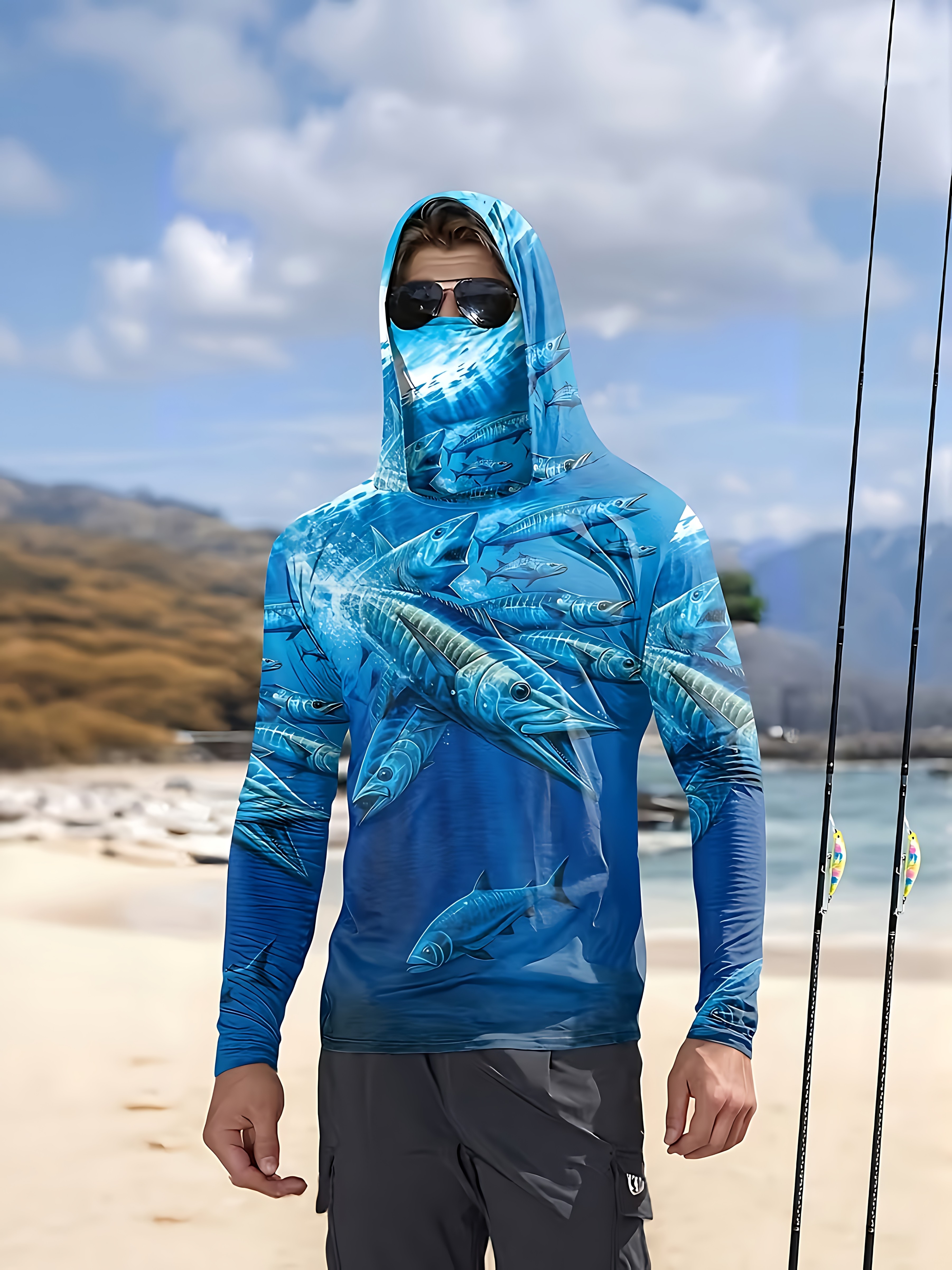 Fishing Shirt Hooded Men Fishi - đánh giá và giá Summer Clothing Types