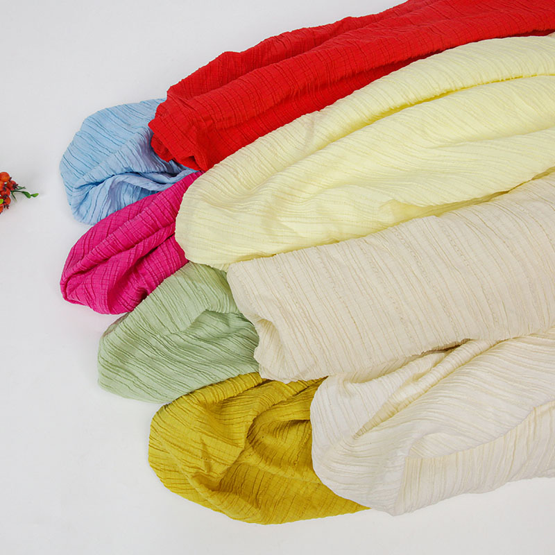 Plain Chiffon Pleated Fabric B - đánh giá và giá Soft Summer Yellow Clothing