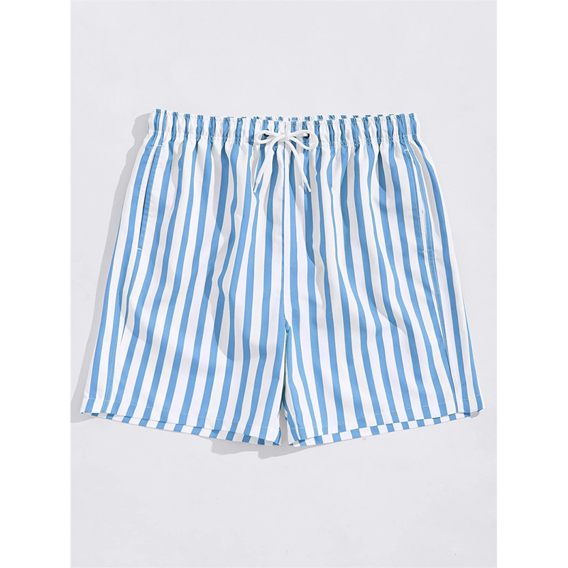 Thin Vertical Stripes Print Be - đánh giá và giá Summer Vacation Clothing Men
