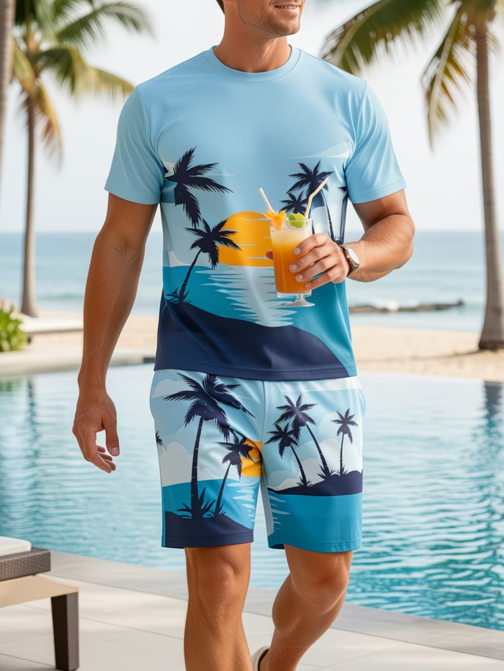 2026 Men's 2 Piece Set Hawaiia - đánh giá và giá Beach Shirt Hawaiian