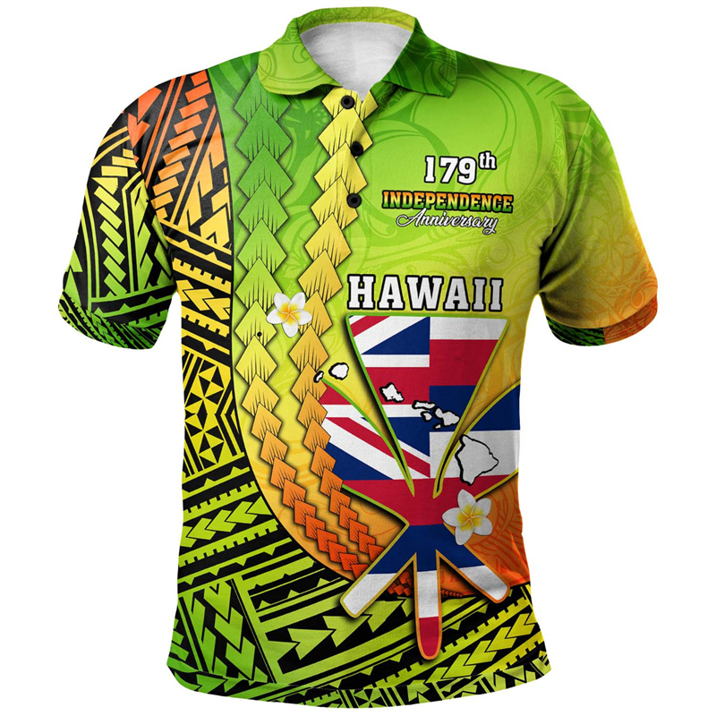 Hawaiian Whales Pattern Polo S - đánh giá và giá Summer Vacation Clothing Men