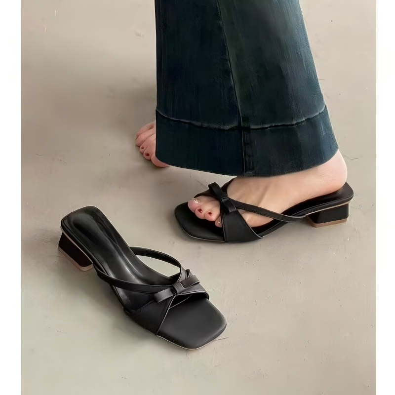 Elegant Bow Tie Square Toe San - đánh giá và giá Summer Clothing Modest