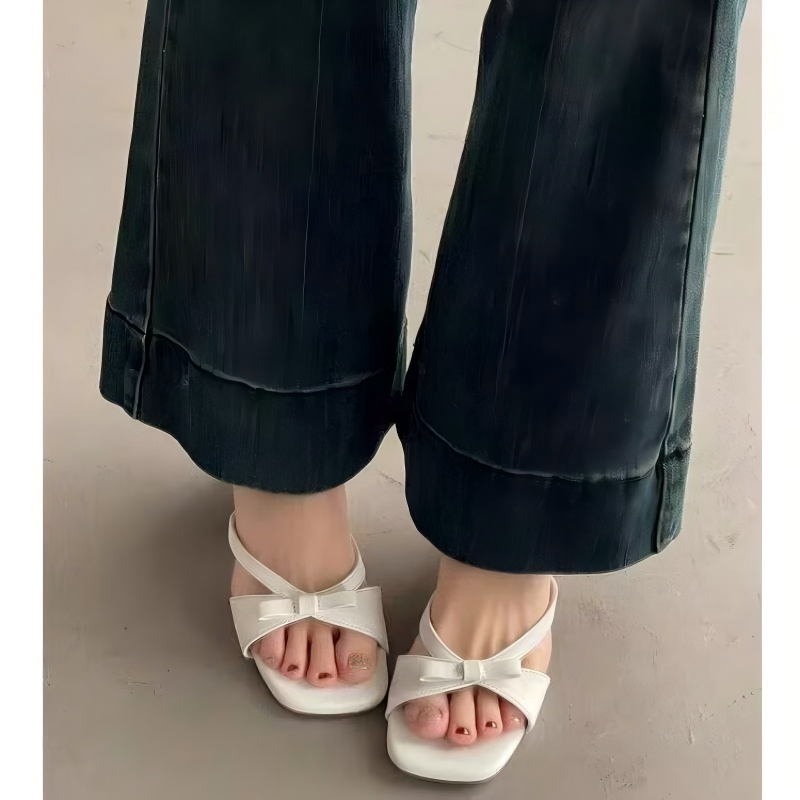 Elegant Bow Tie Square Toe San - đánh giá và giá Summer Clothing Modest