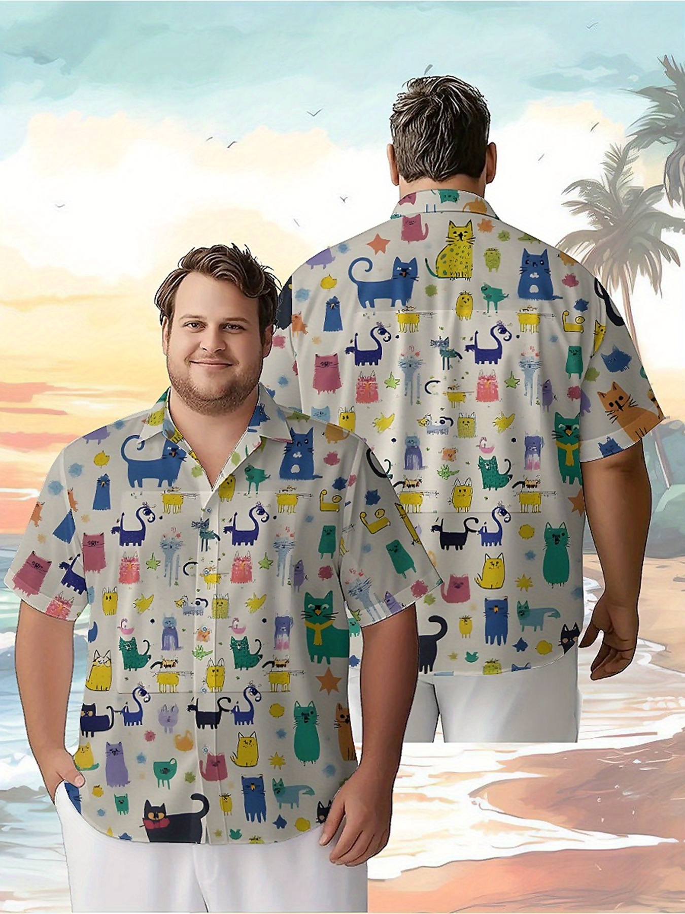 Men's Plus Size Hawaiian Shirt - đánh giá và giá Beach Shirt Hawaiian