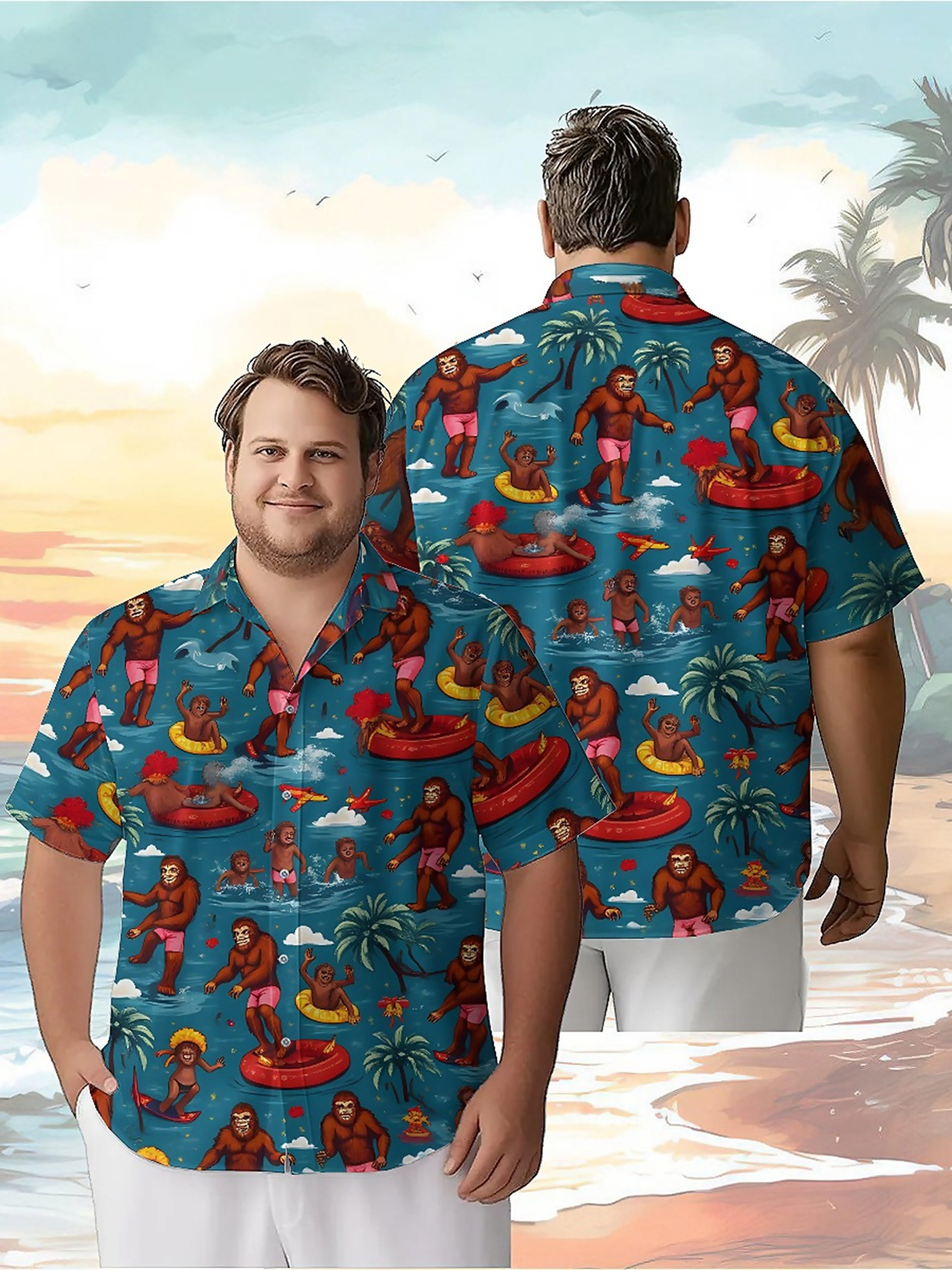 Men's Plus Size Hawaiian Shirt - đánh giá và giá Beach Shirt Hawaiian