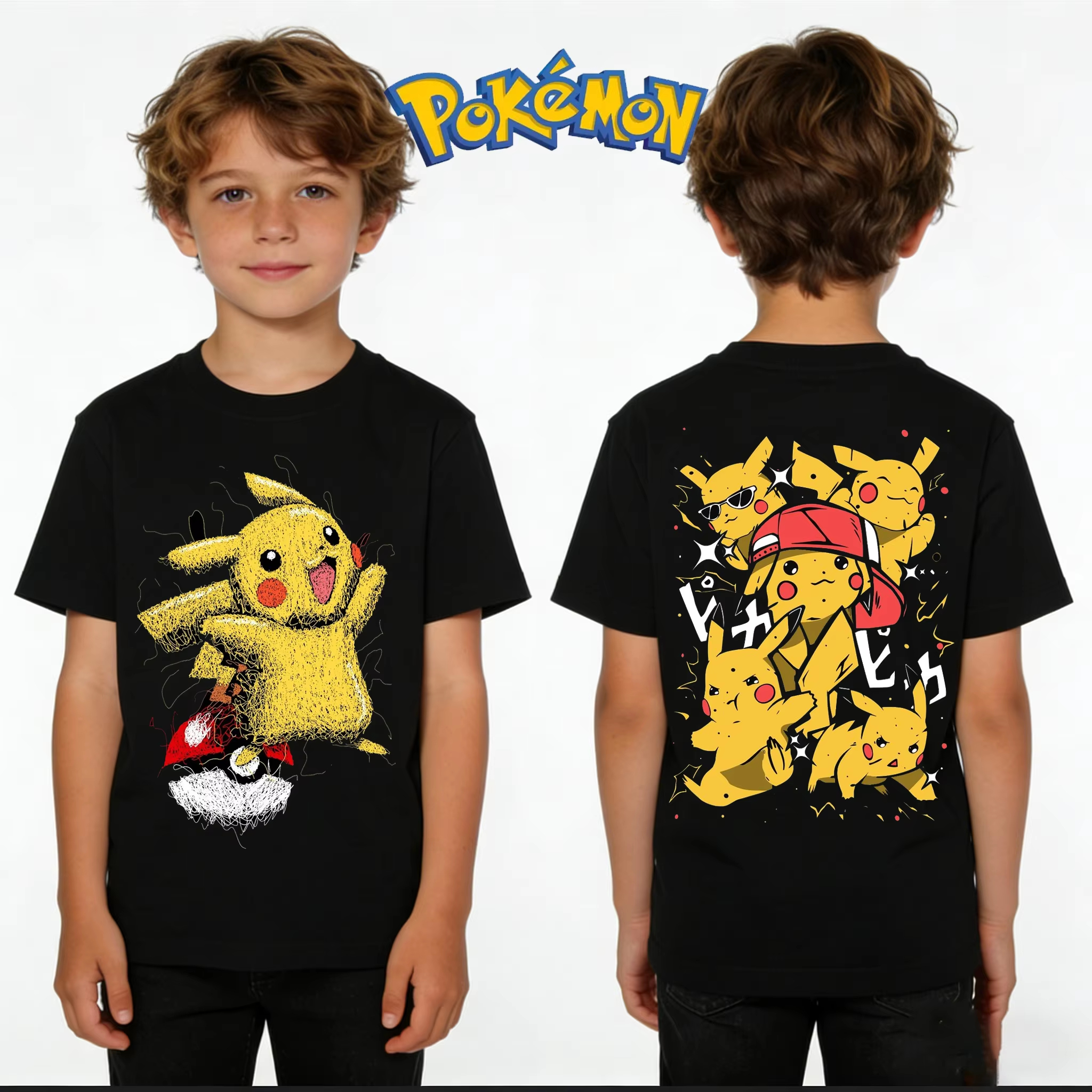 Pokémon Pikachu T-shirt Kids P - đánh giá và giá Summer Clothing Kids Boys