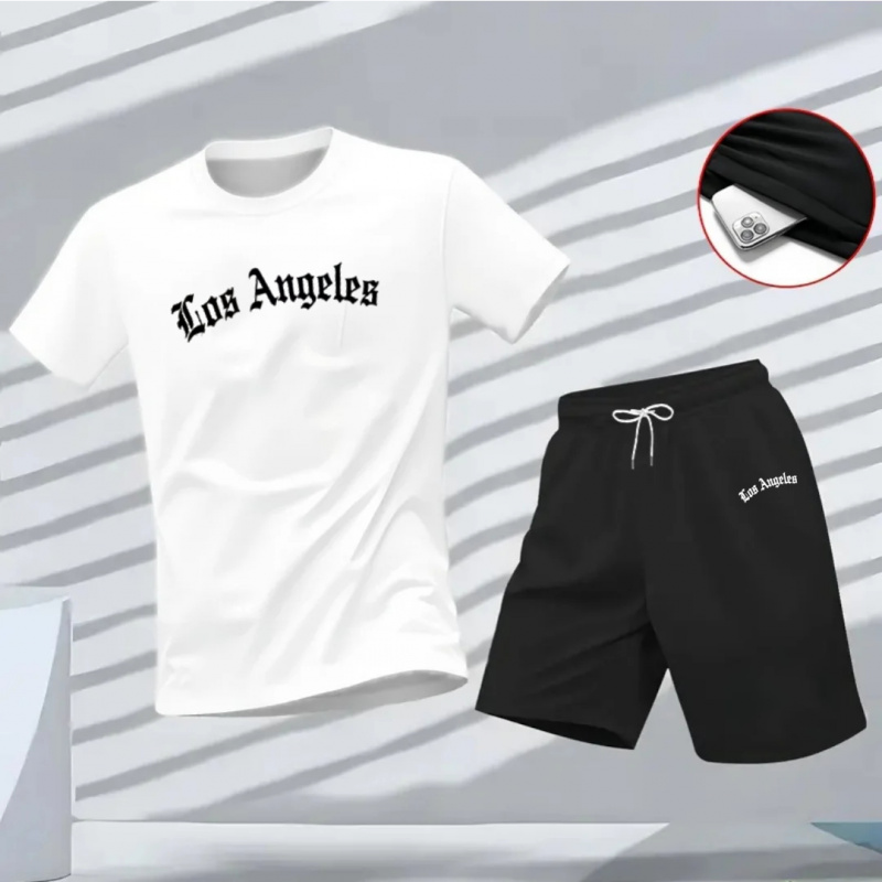 Men's Los Angeles Letter Print - đánh giá và giá Summer Clothing Haul