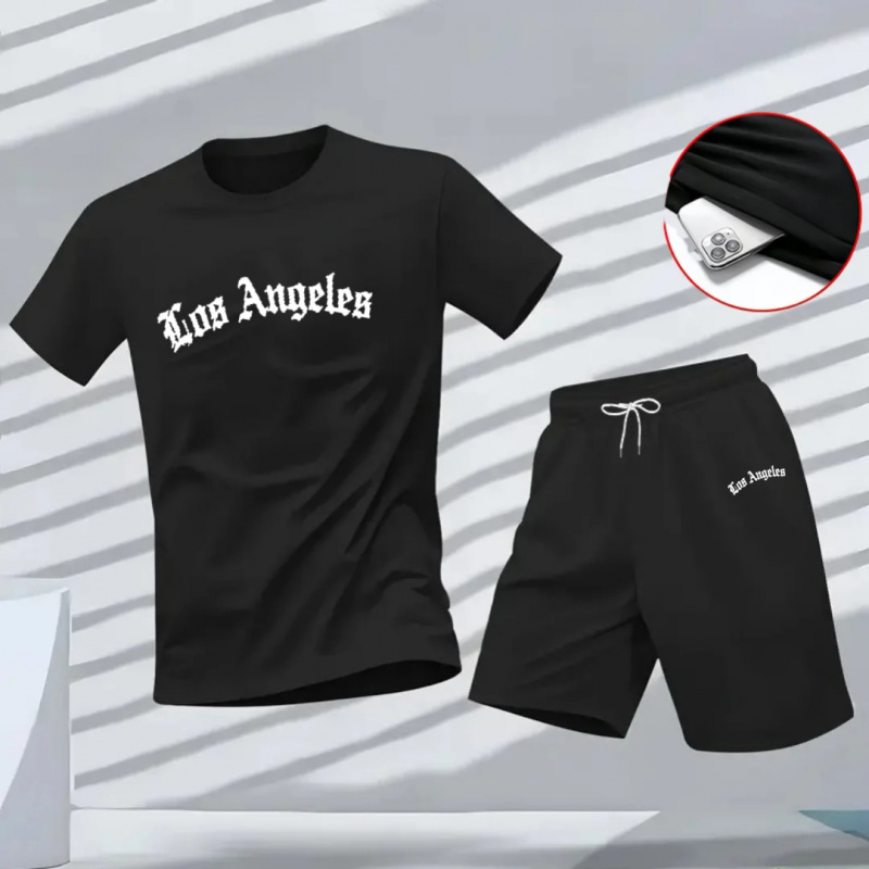 Men's Los Angeles Letter Print - đánh giá và giá Summer Clothing Haul