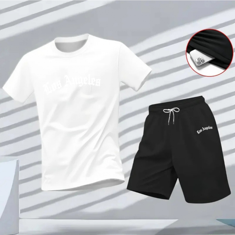 Men's Los Angeles Letter Print - đánh giá và giá Summer Clothing Haul