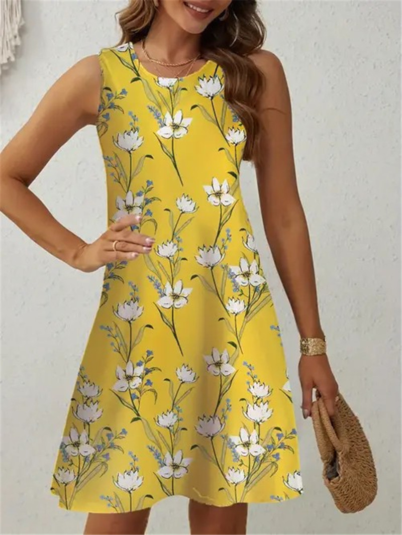 Yellow Floral Dress Women Slee - đánh giá và giá Soft Summer Yellow Clothing