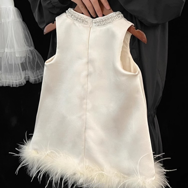 2025 New Girls Satin Feather P - đánh giá và giá Summer Clothing Baby