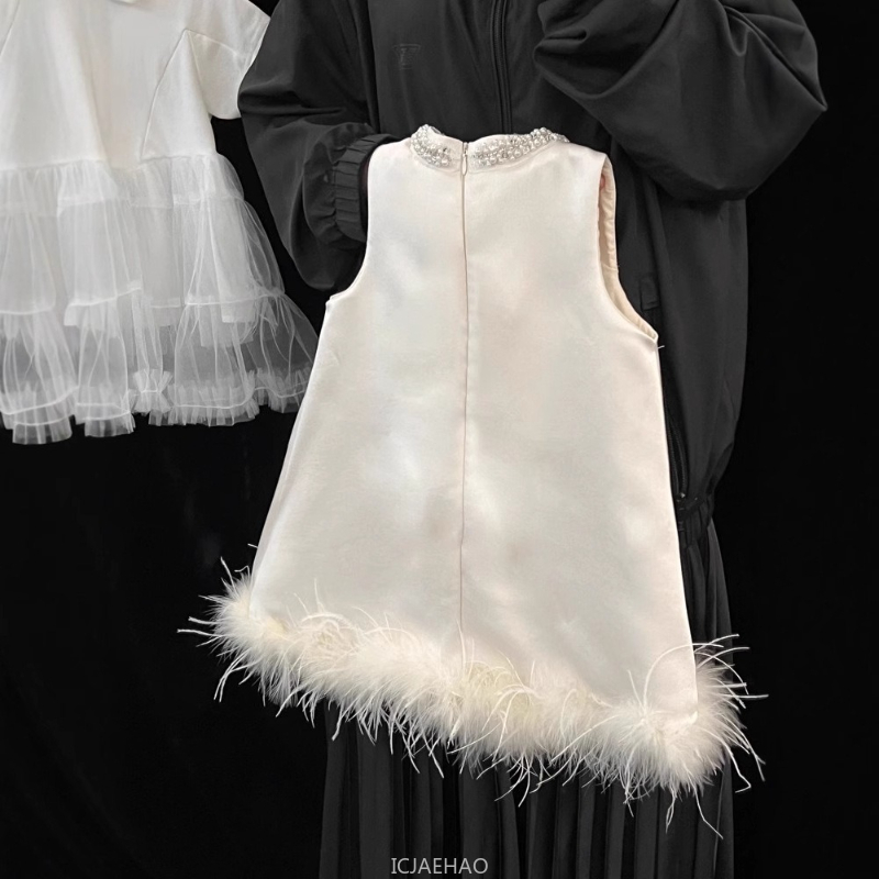 2025 New Girls Satin Feather P - đánh giá và giá Summer Clothing Baby
