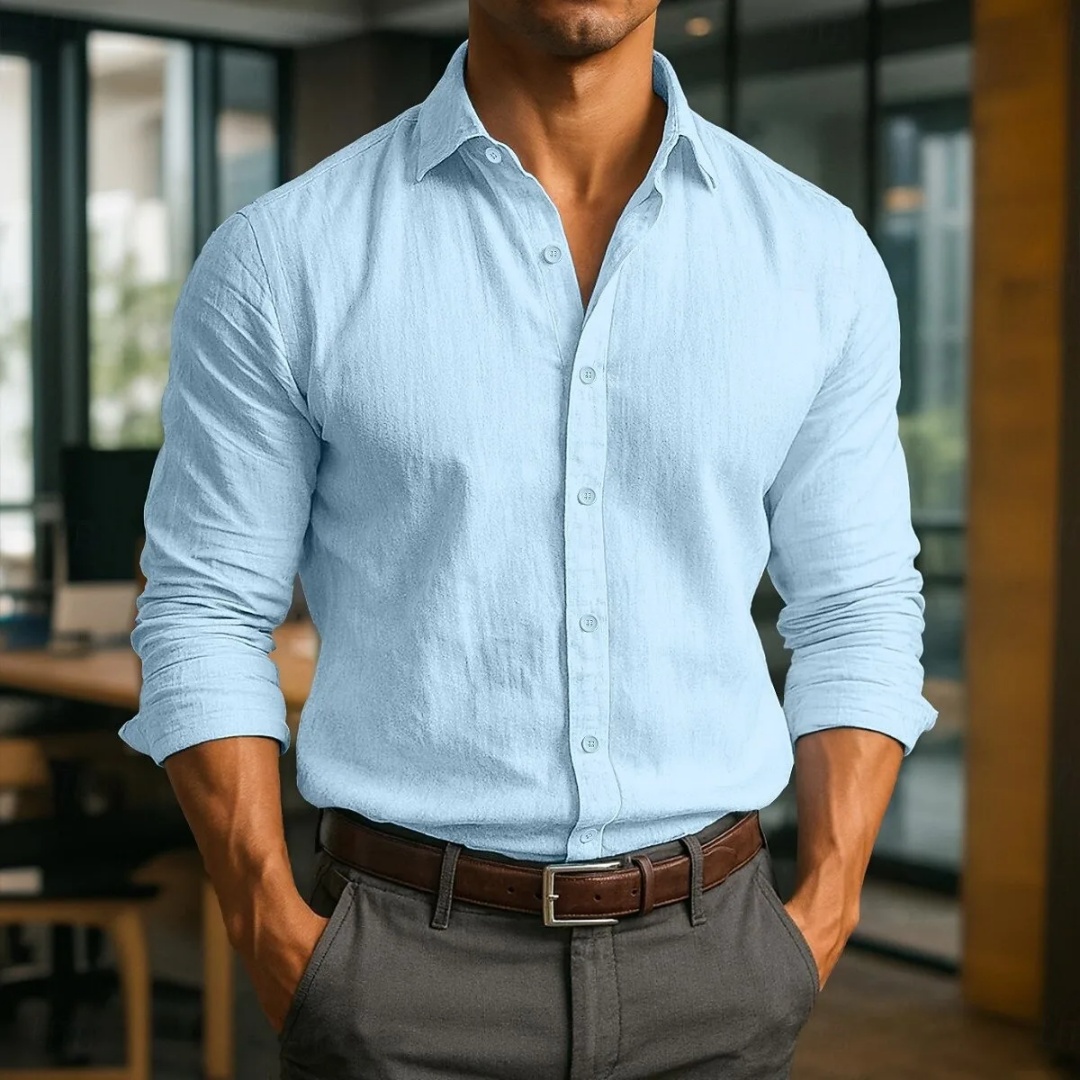 Men's Solid Color Long Sleeve  - đánh giá và giá Summer Vacation Clothing Men