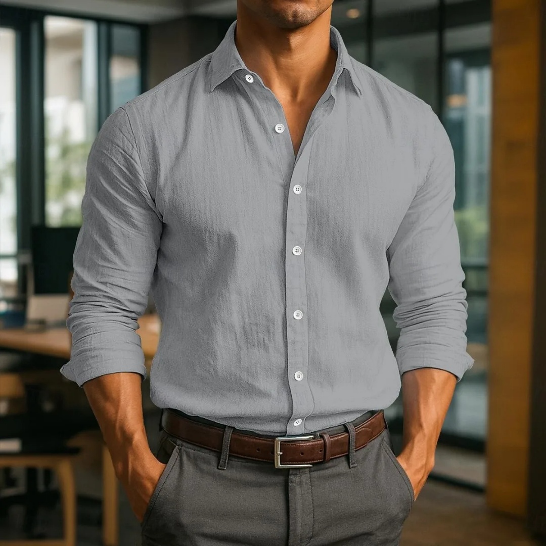 Men's Solid Color Long Sleeve  - đánh giá và giá Summer Vacation Clothing Men