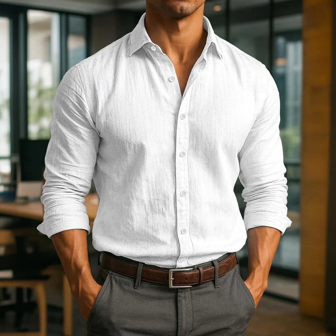 Men's Solid Color Long Sleeve  - đánh giá và giá Summer Vacation Clothing Men