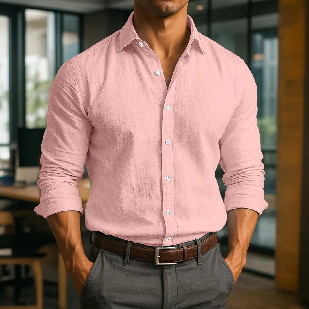 Men's Solid Color Long Sleeve  - đánh giá và giá Summer Vacation Clothing Men