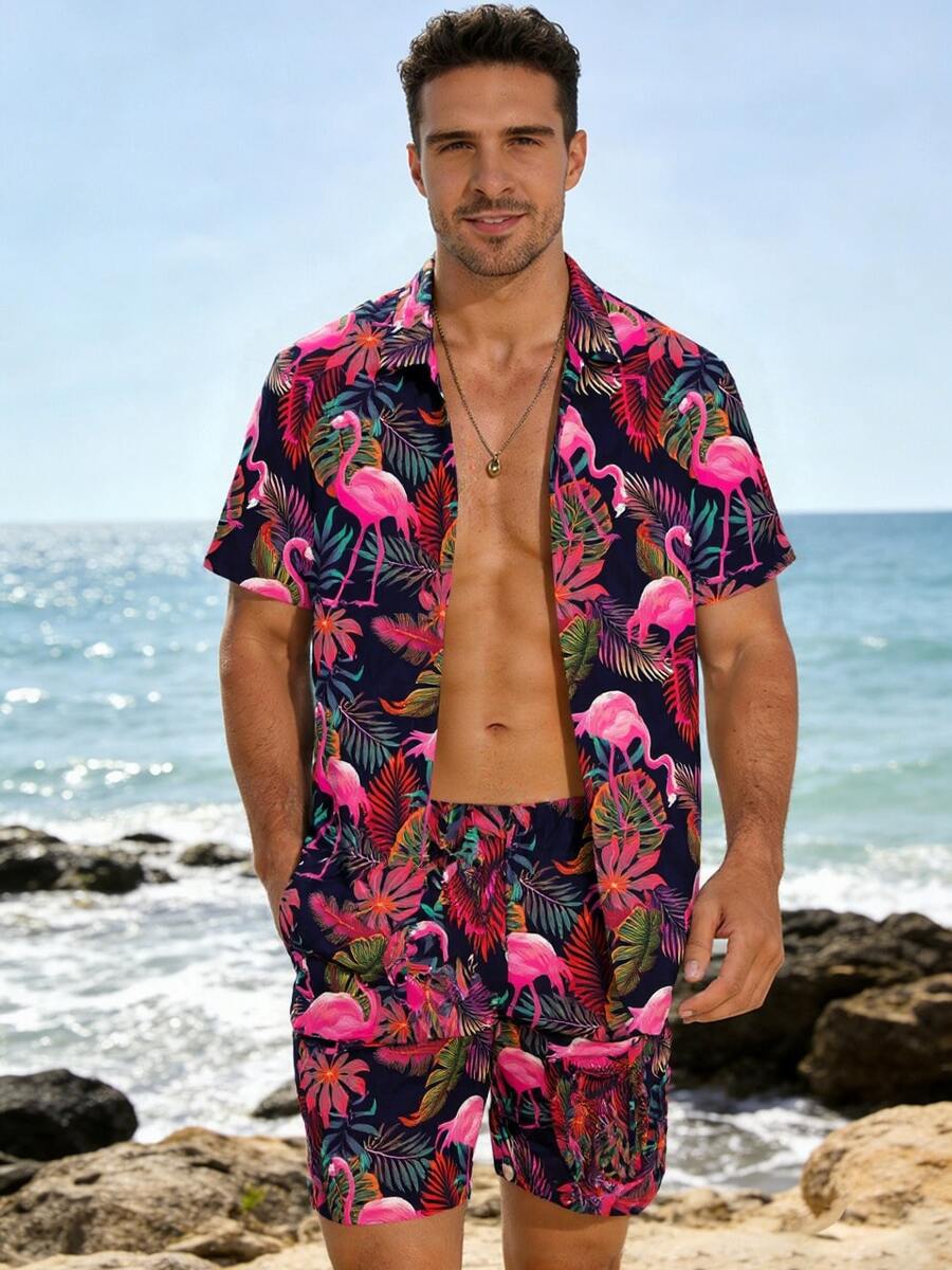 Mens Hawaiian Shirt And Shorts - đánh giá và giá Beach Shirt Hawaiian