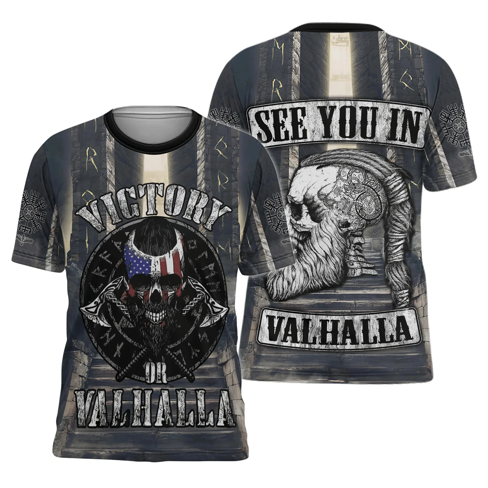 Viking Myth Valhalla Totem T-s - đánh giá và giá Summer Viking Clothing