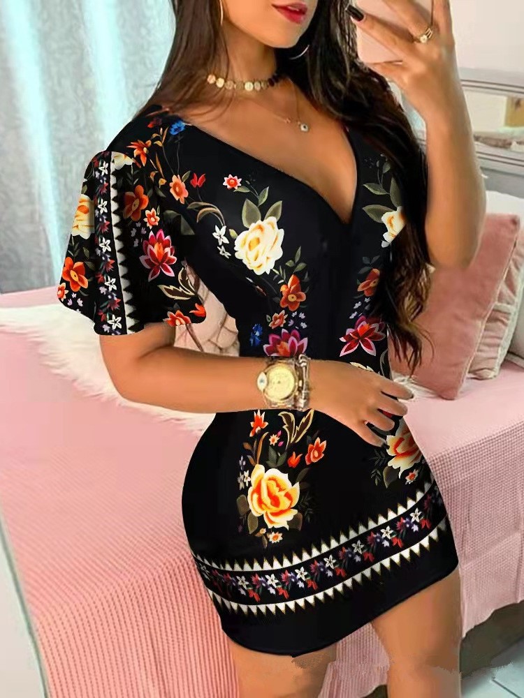 Summer Elegant Floral Print Bo - đánh giá và giá Zara Summer Clothing For Women