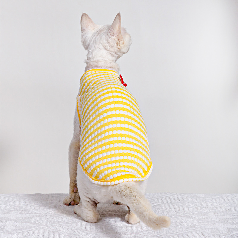 Summer T-Shirt for Sphynx Cat  - đánh giá và giá Soft Summer Yellow Clothing
