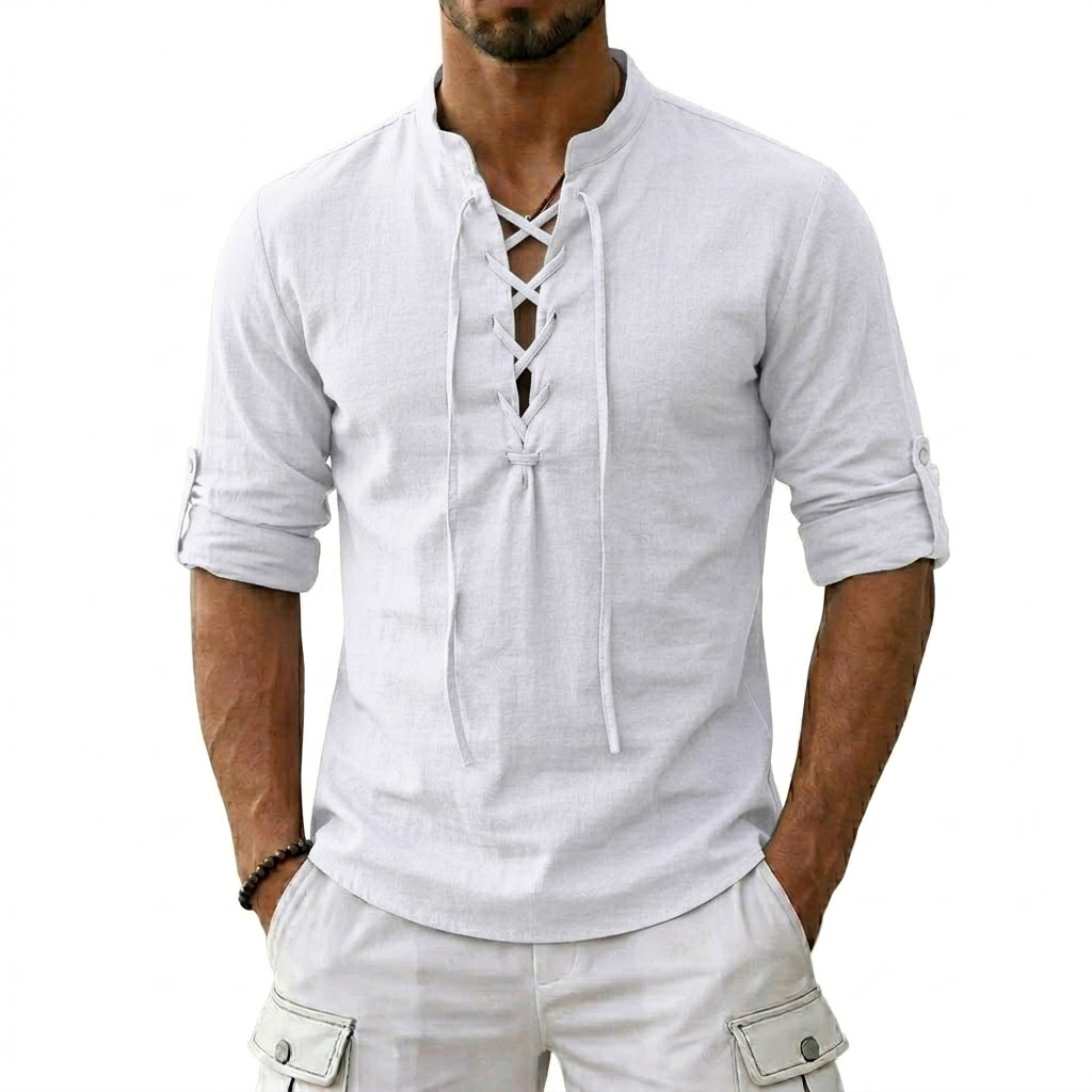 Men's Long Sleeved Linen T-Shi - đánh giá và giá Summer Viking Clothing