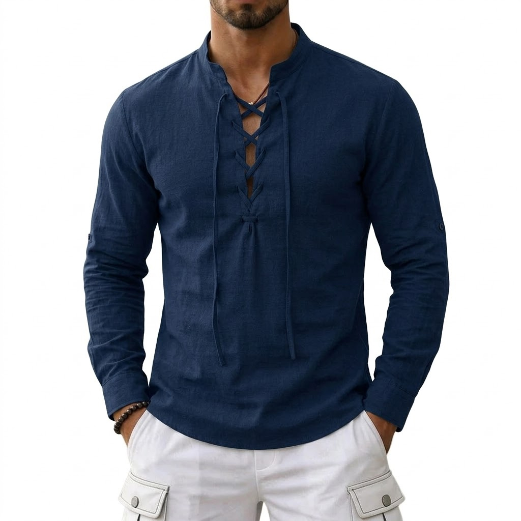 Men's Long Sleeved Linen T-Shi - đánh giá và giá Summer Viking Clothing