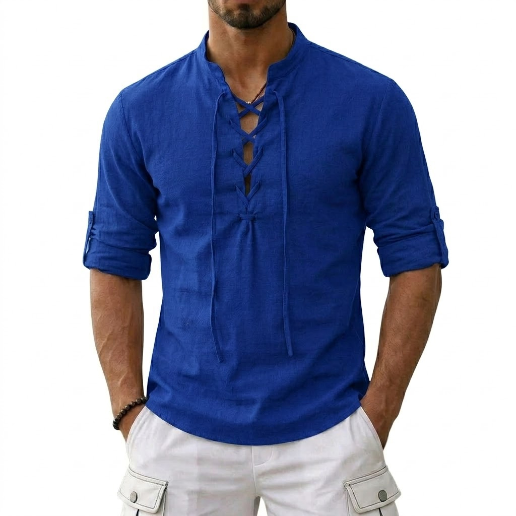 Men's Long Sleeved Linen T-Shi - đánh giá và giá Summer Viking Clothing