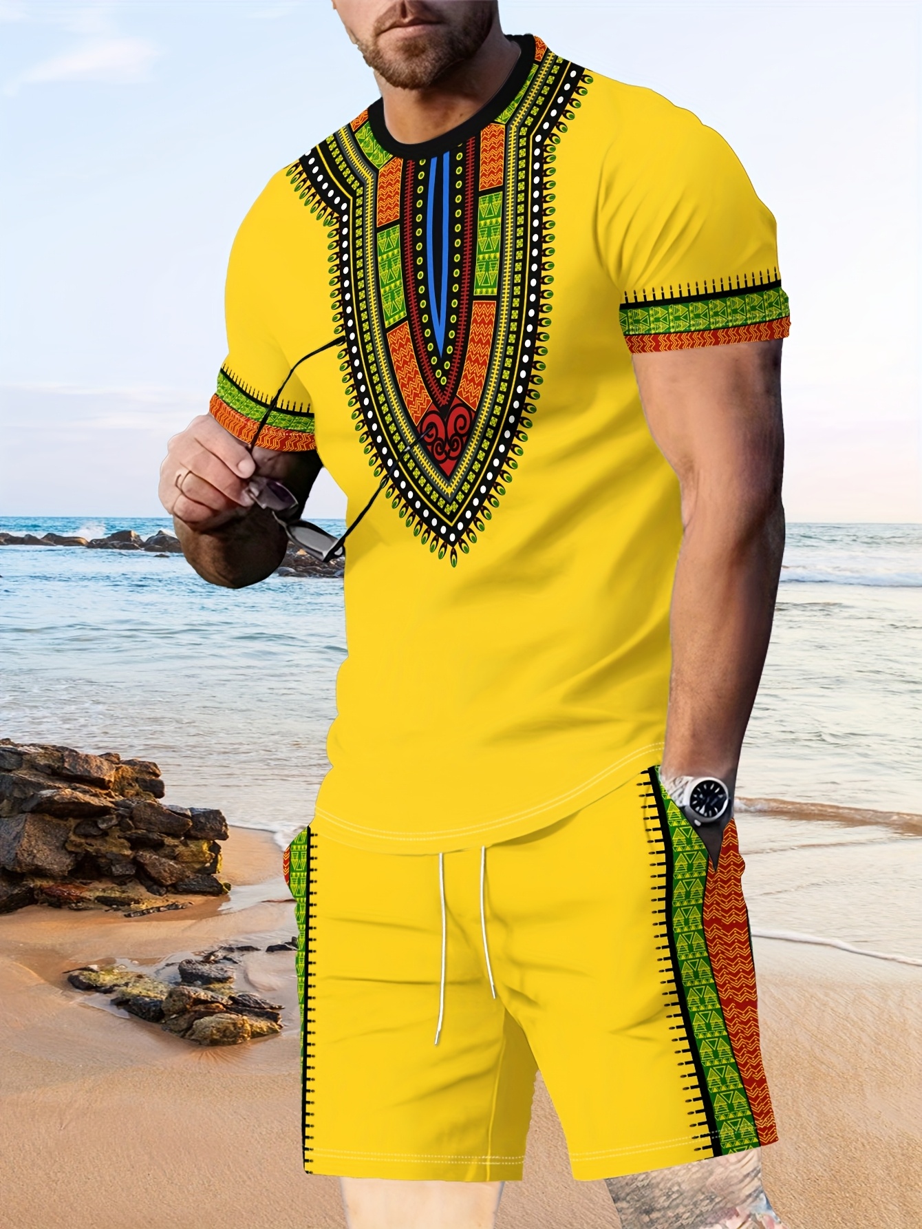 New Men's Suits African Dashik - đánh giá và giá Summer Clothing Haul