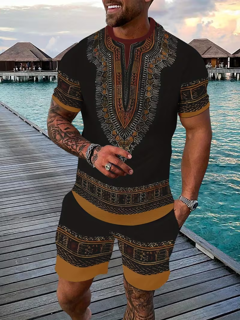 New Men's Suits African Dashik - đánh giá và giá Summer Clothing Haul